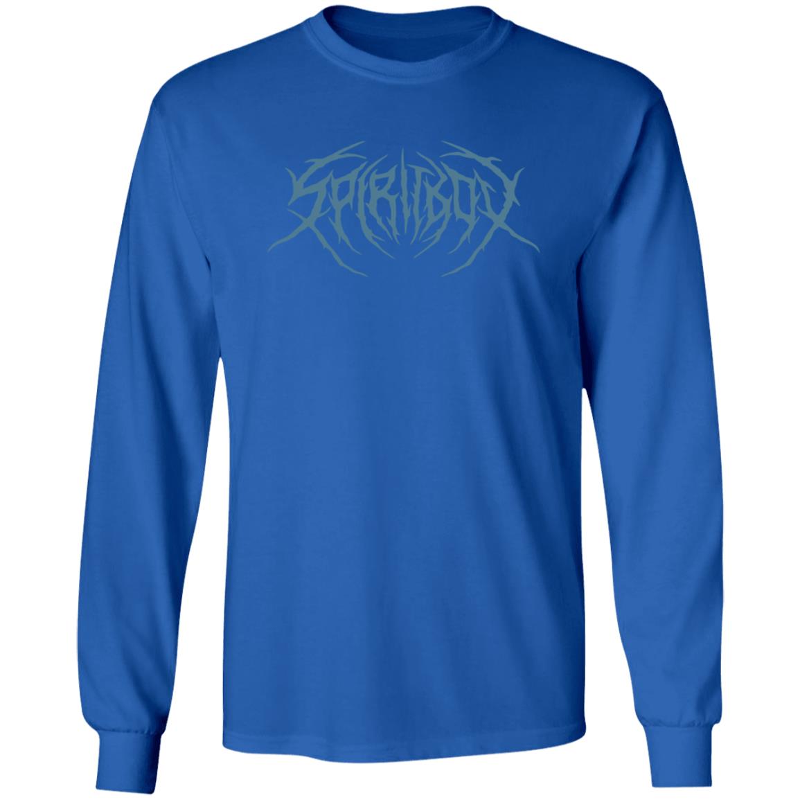 Spiritbox Merch Death Metal Logo Blue Print Black T Shirt Spiritbox Merch Death Metal Logo Blue Print Black T Shirt
