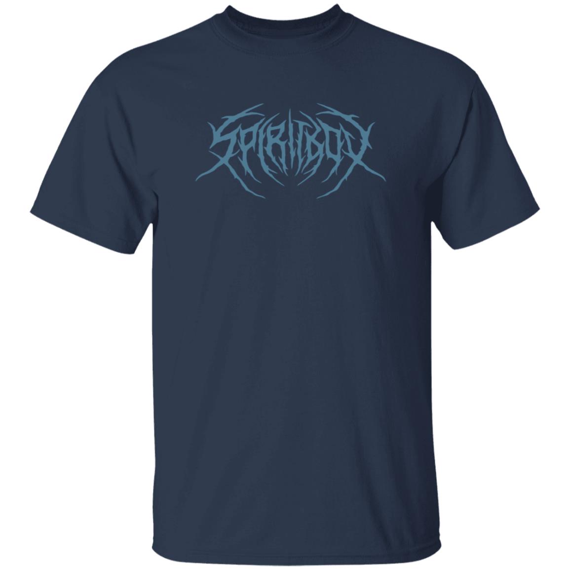 Spiritbox Merch Death Metal Logo Blue Print Black T Shirt Spiritbox Merch Death Metal Logo Blue Print Black T Shirt