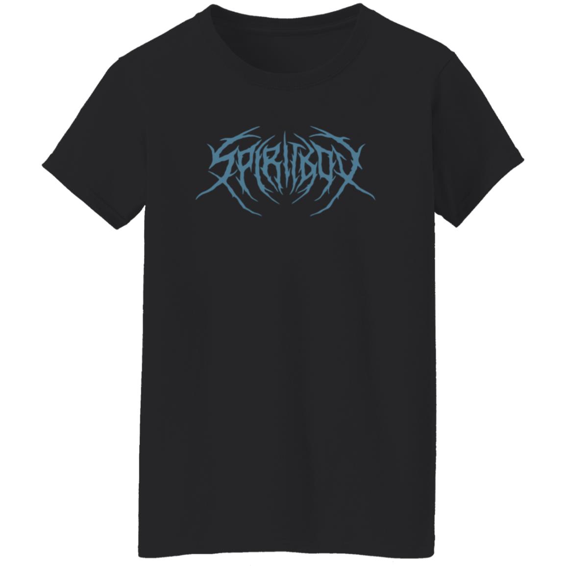 Spiritbox Merch Death Metal Logo Blue Print Black T Shirt Spiritbox Merch Death Metal Logo Blue Print Black T Shirt