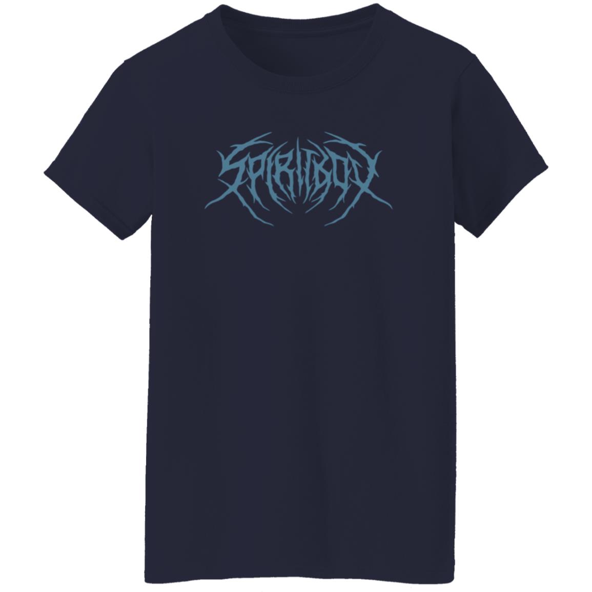 Spiritbox Merch Death Metal Logo Blue Print Black T Shirt Spiritbox Merch Death Metal Logo Blue Print Black T Shirt