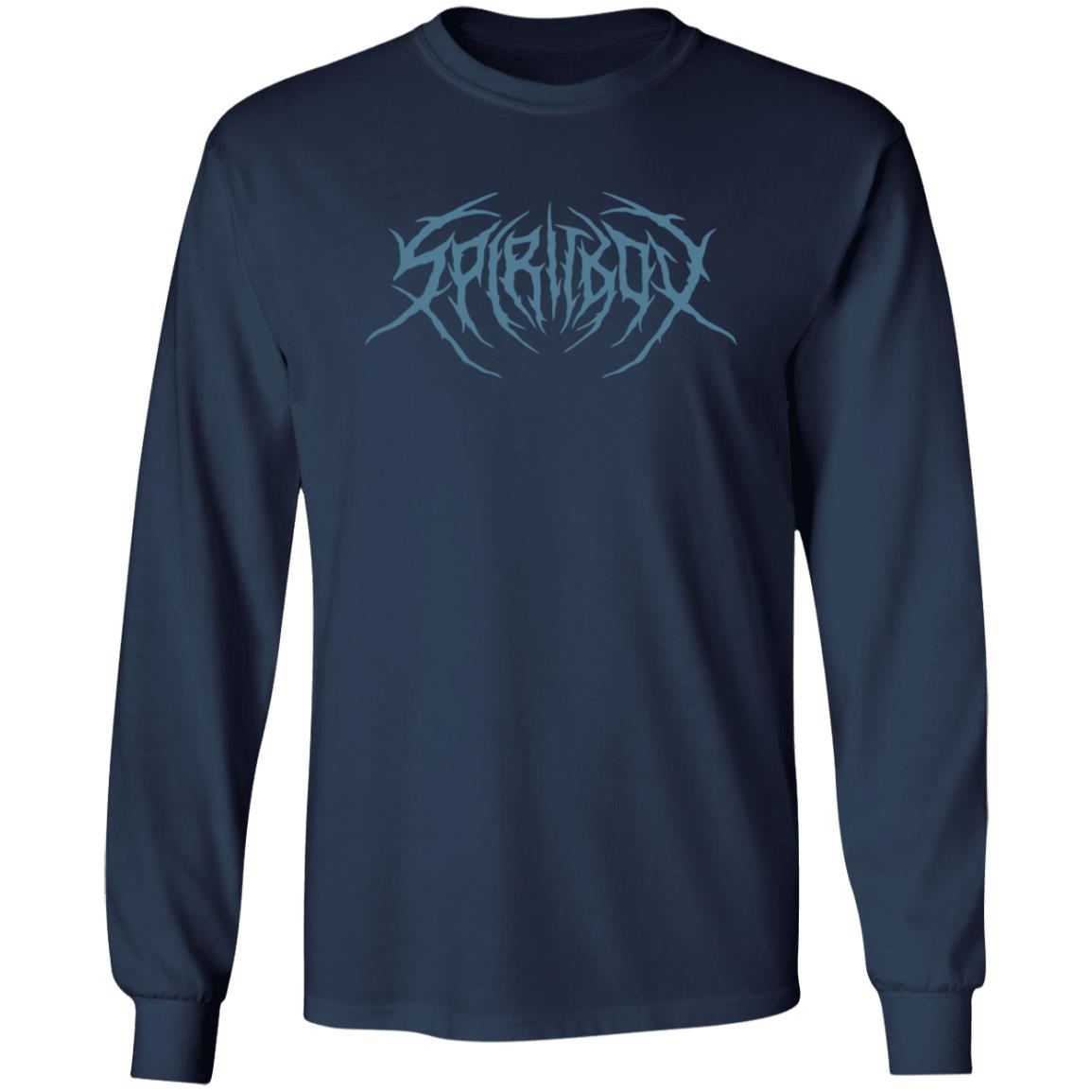 Spiritbox Merch Death Metal Logo Blue Print Black T Shirt Spiritbox Merch Death Metal Logo Blue Print Black T Shirt