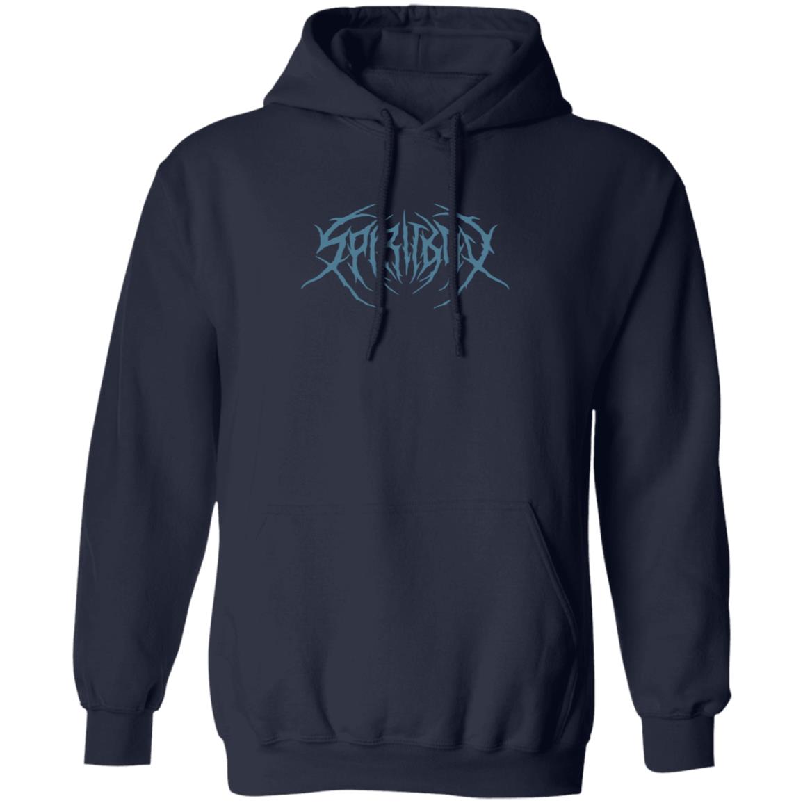 Spiritbox Merch Death Metal Logo Blue Print Black T Shirt Spiritbox Merch Death Metal Logo Blue Print Black T Shirt