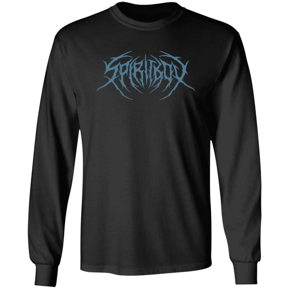 Spiritbox Merch Death Metal Logo Blue Print Black T Shirt Spiritbox Merch Death Metal Logo Blue Print Black T Shirt
