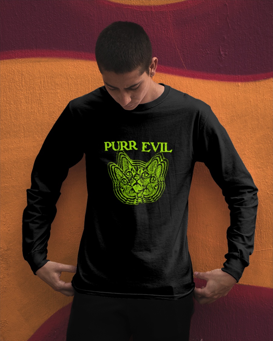 Purr Evil Sweatshirt Everpress Purr Evil Sweatshirt Everpress